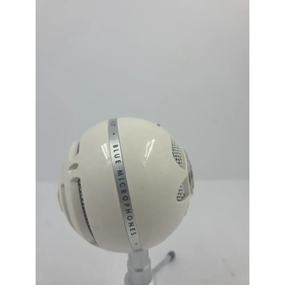 Blue Snowball iCE USB Microphone White Untested For Parts or Repair